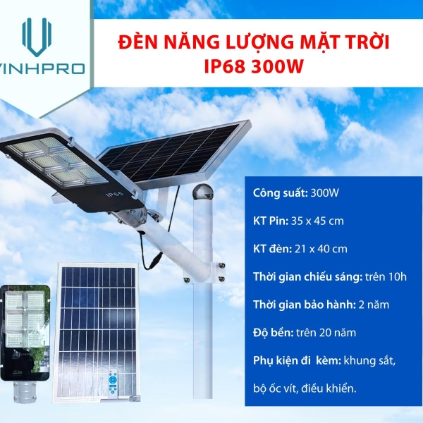 Đèn Năng Lượng Mặt Trời IP68 300W