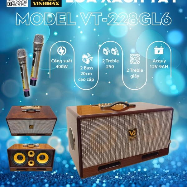 Loa Xách Tay VT - 228GL6 với hệ thống loa 6 đường tiếng