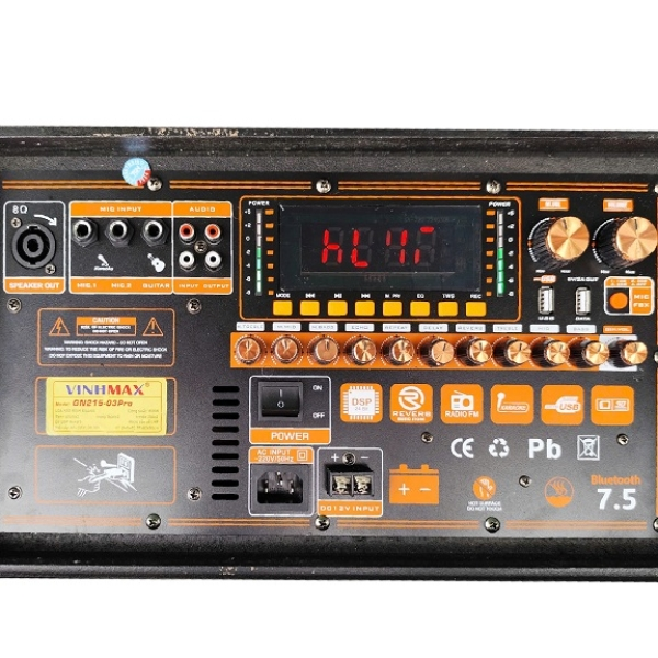 LOA KARAOKE DI ĐỘNG VINHMAX MODEL GN215-03 PRO