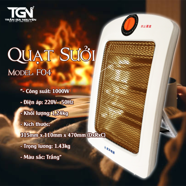 Máy sưởi F04 - Máy sưởi ấm cho gia đình